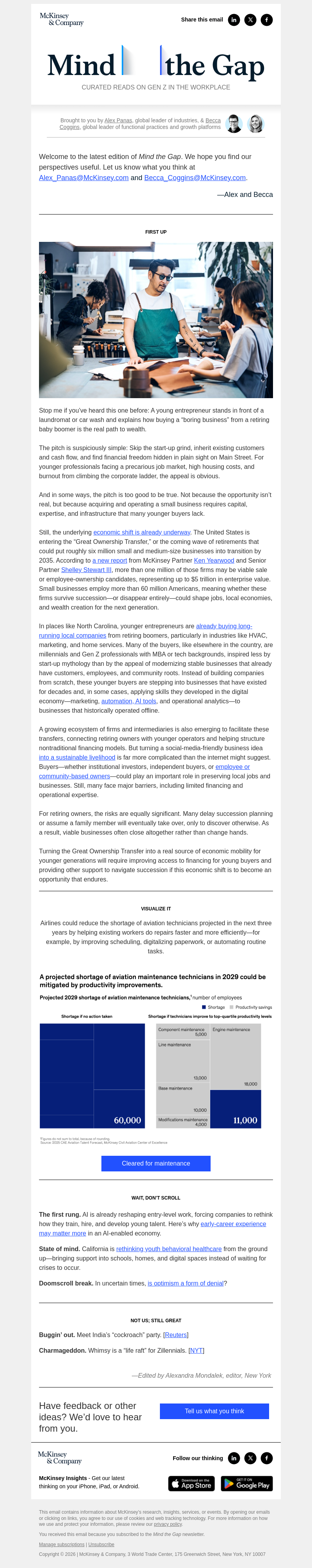 Письмо компании «McKinsey & Company» на тему «Gen Z’s great ownership opportunity»