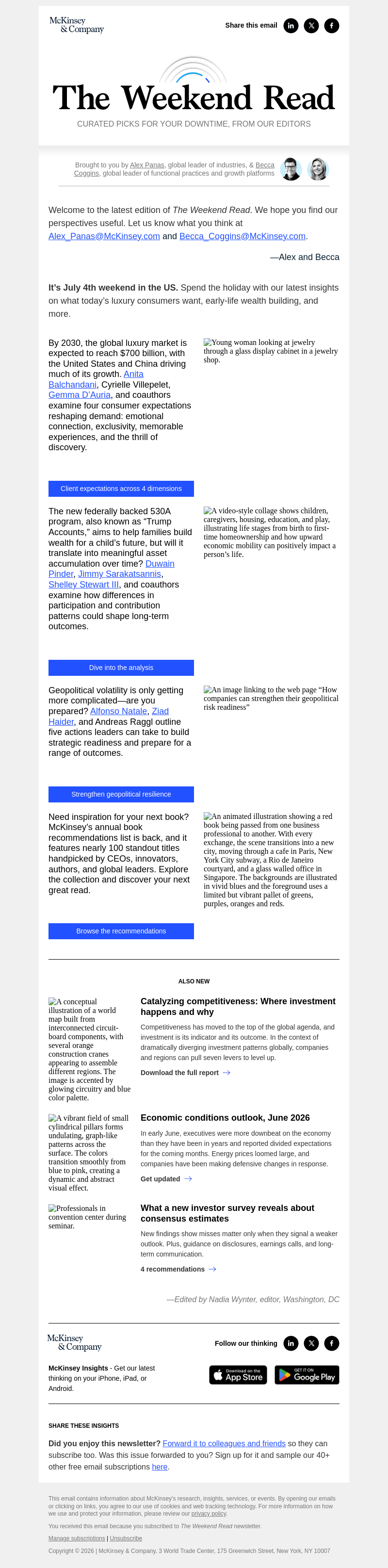 Письмо компании «McKinsey & Company» на тему «How luxury brands can reignite growth»