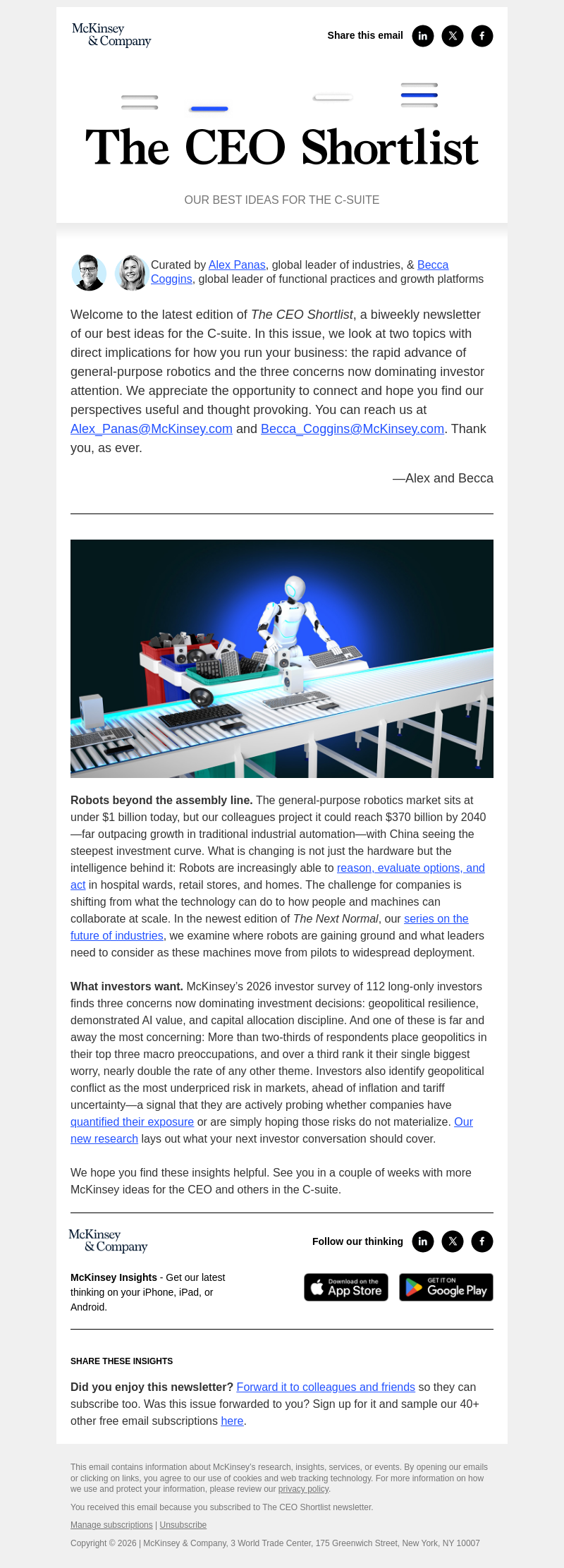 Письмо компании «McKinsey & Company» на тему «The thinking machine, the wary investor»