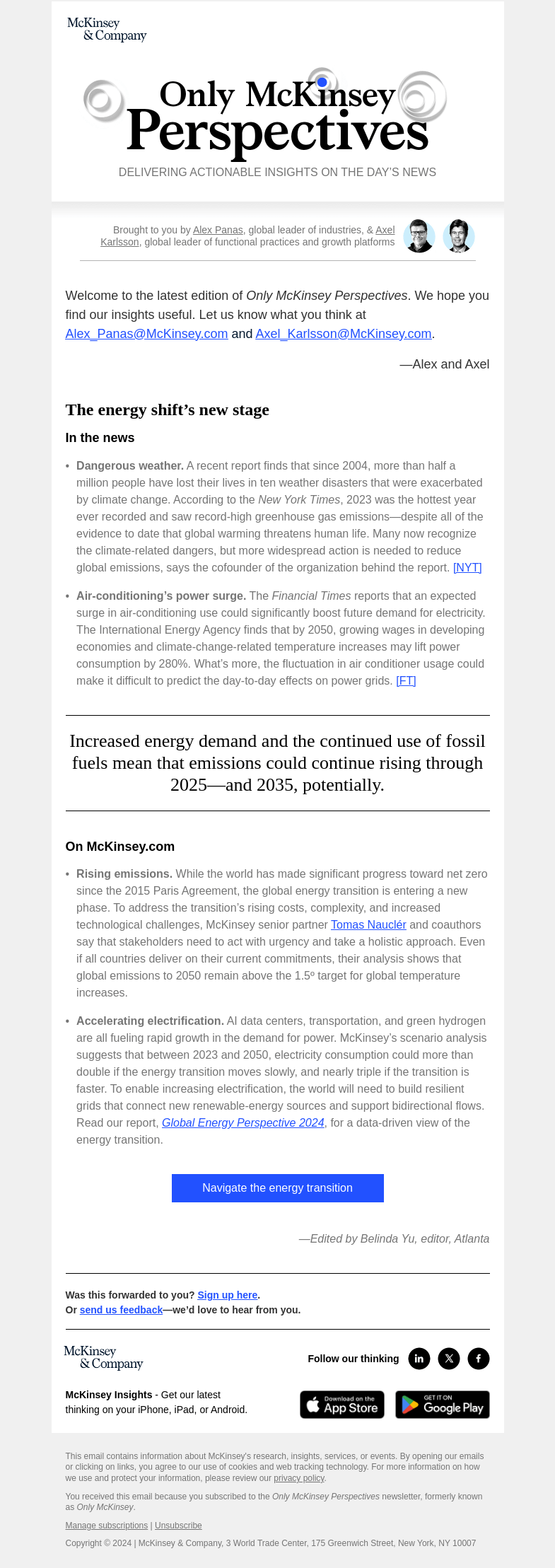 Письмо компании «McKinsey & Company» на тему «How can the world accelerate its progress toward net zero?»