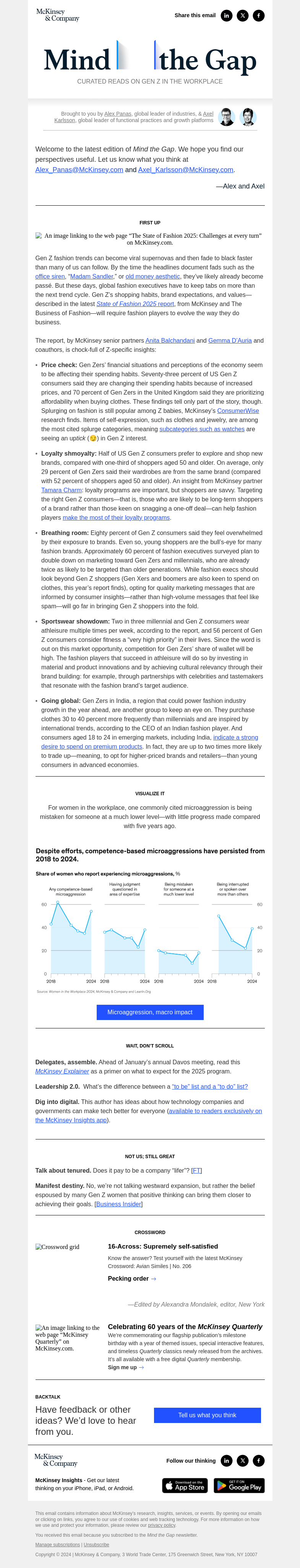 Письмо компании «McKinsey & Company» на тему «Fit check: How Gen Z’s shopping habits are evolving»