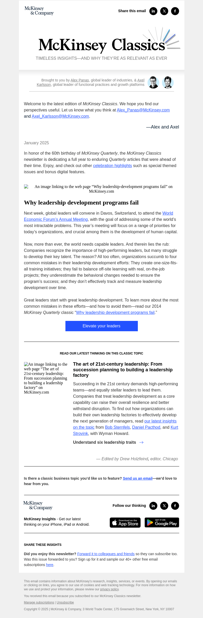 Письмо компании «McKinsey & Company» на тему «Where leadership development programs go wrong—and how to fix them»