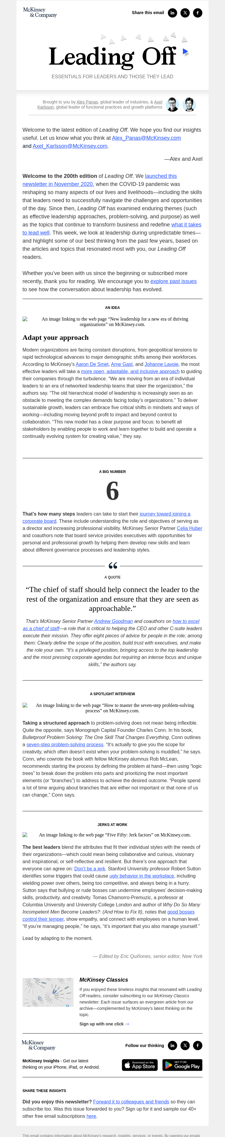 Письмо компании «McKinsey & Company» на тему «The evolving landscape of leadership in turbulent times»