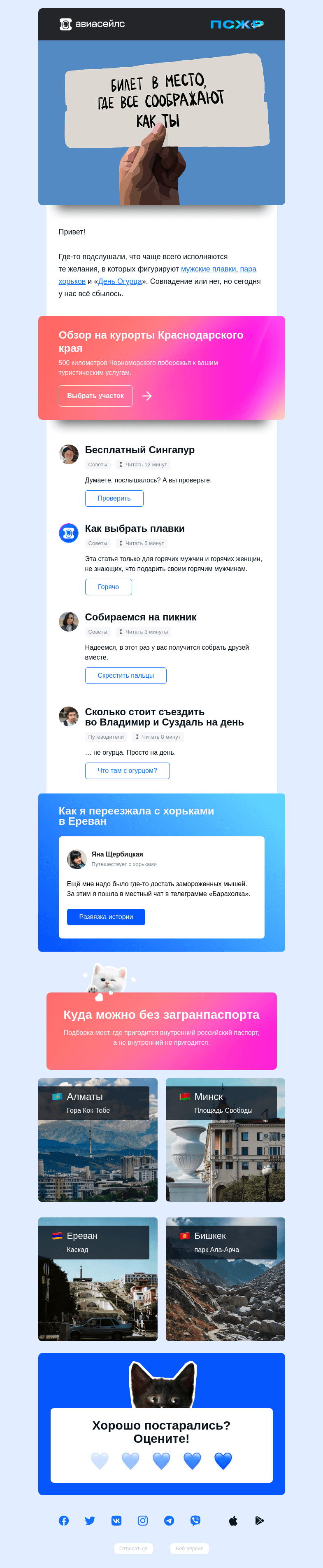 Письмо компании «Авиасейлс» на тему «Лайфхак на др»
