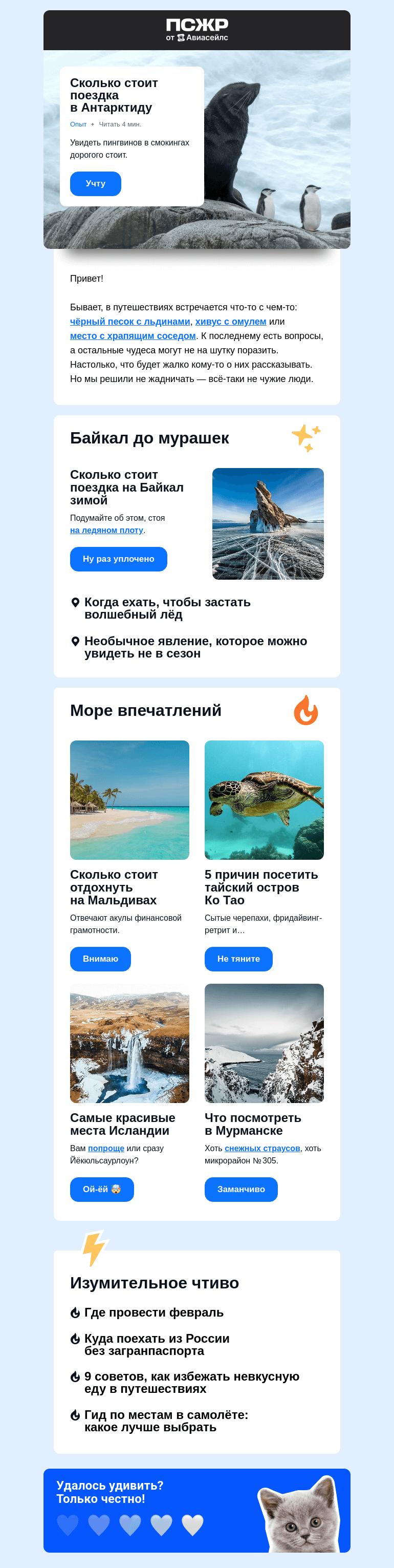 Письмо компании «Авиасейлс» на тему «Это что-то с чем-то»