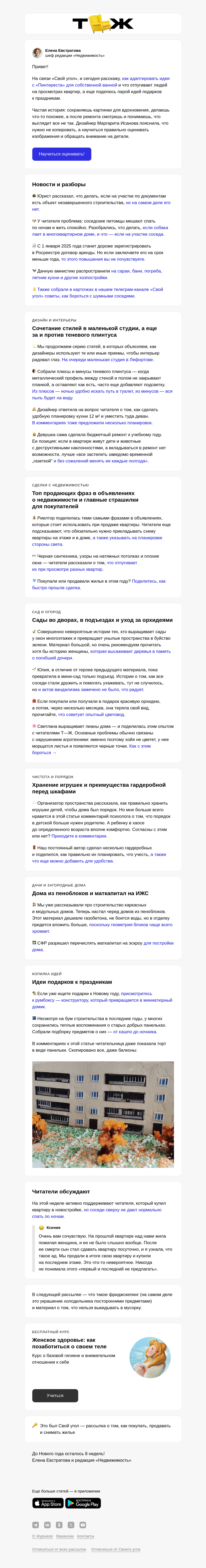 Письмо компании «Т—Ж» на тему «Как копировать идеи с «Пинтереста»»