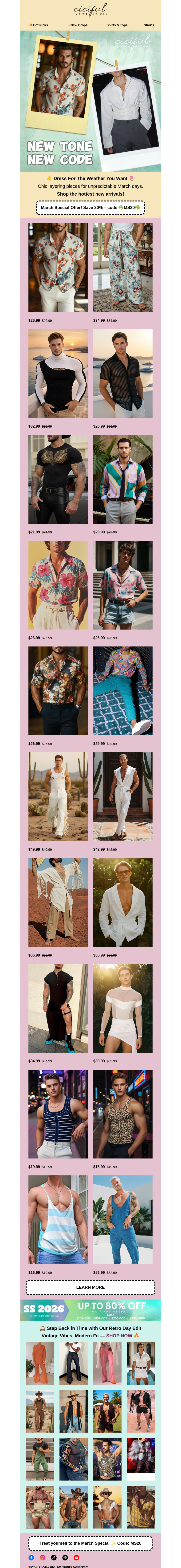 Письмо компании «Ciciful» на тему «💌 New Limited March Offers Just Dropped»