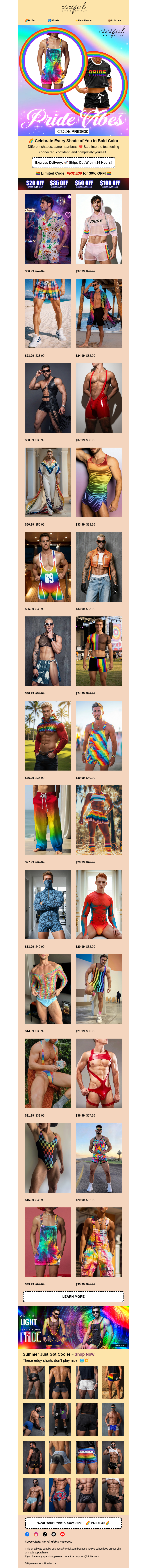 Письмо компании «Ciciful» на тему «🔥Unapologetic Color and Unstoppable Pride 🌈»