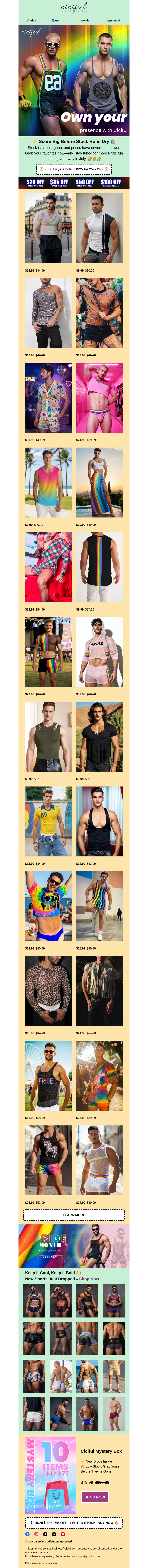 Письмо компании «Ciciful» на тему «🔥 Limited Stock Selling At The Lowest Prices! 💸»