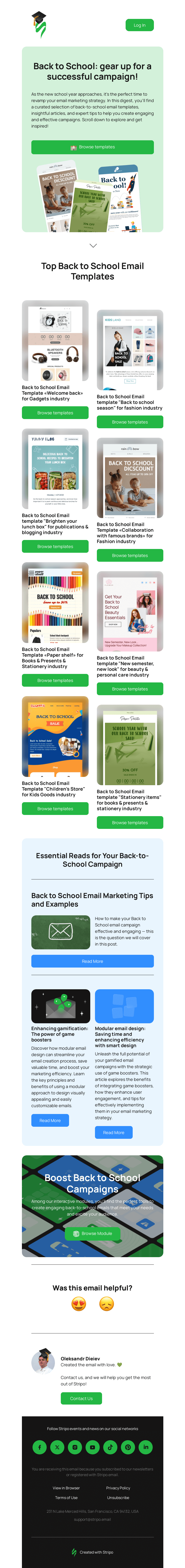 Письмо компании «Stripo» на тему «📚🚌Are You Ready for the Back-to-School Rush?»