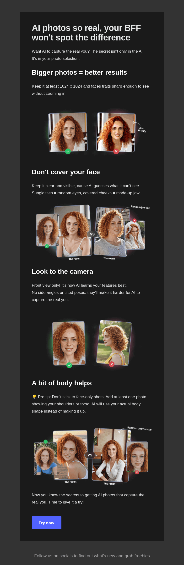 Письмо компании «Generated Photos team» на тему «⁉️  Wait, is this really AI?»